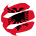 Ek logotyp med albansk flagga